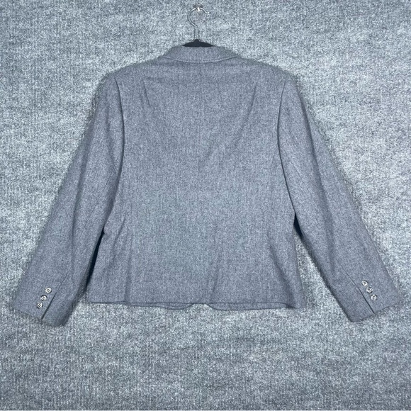 Pendleton Vintage Women’s 14 Gray Wool Blazer Old Money Professional Career Ware - Picture 3 of 14